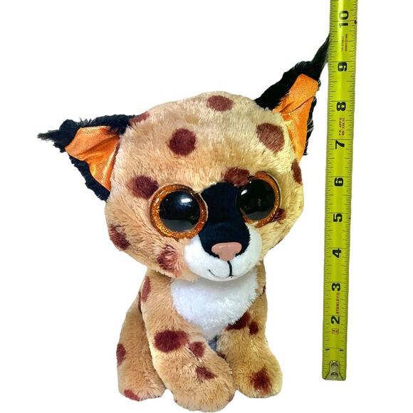 Ty Buckwheat Lynx Cat Plush 9" Spotted Leopard Stuffed Animal Toy Big Eyes Brown - Picture 4 of 4
